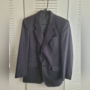 Men's Black Pinstripe Blazer 38r